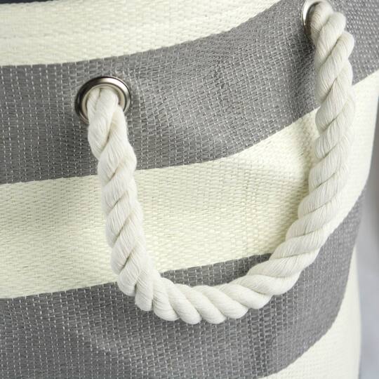 DII® 14" Stripe Woven Paper Storage Bin